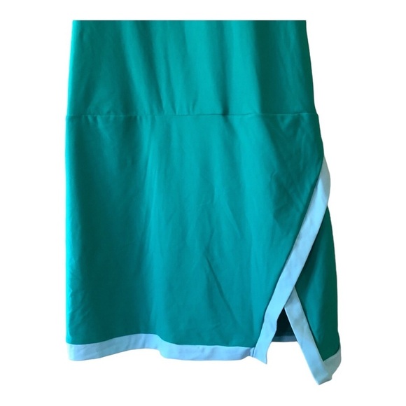 Lands' End Sleeveless Tummy Control Mini Swimming Dress Women's Size 10 Green - Picture 3 of 7